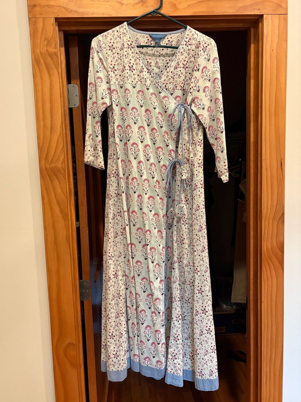 April Cornell Darjeeling Wrap Dress Size 4-6 Women’s 100% Cotton